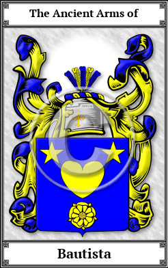 Bautista Family Crest Download (JPG)  Book Plated - 150 DPI