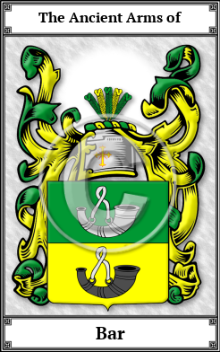 Bar Family Crest Download (JPG)  Book Plated - 150 DPI
