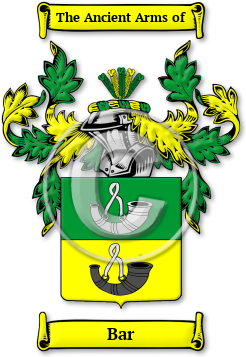 Bar Family Crest Download (jpg) Legacy Series - 150 DPI