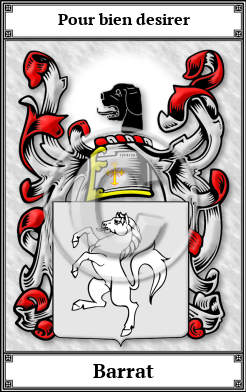 Barrat Family Crest Download (JPG)  Book Plated - 150 DPI