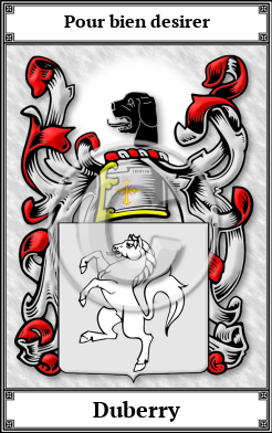 Duberry Family Crest Download (JPG)  Book Plated - 150 DPI