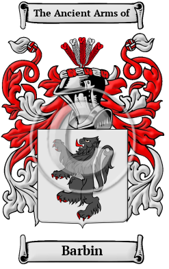 Barbin Family Crest/Coat of Arms