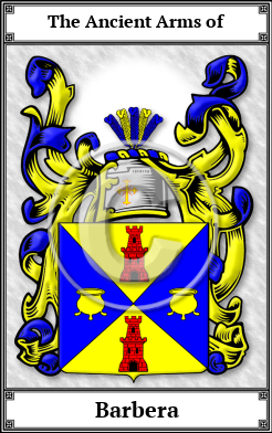 Barbera Family Crest Download (JPG) Book Plated - 600 DPI