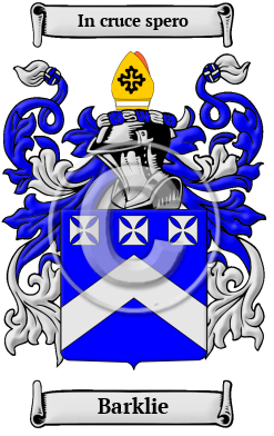 Barklie Family Crest/Coat of Arms