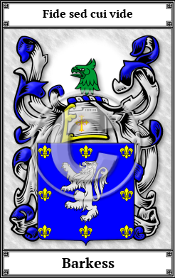 Barkess Family Crest Download (JPG)  Book Plated - 150 DPI