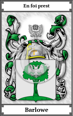 Barlowe Family Crest Download (JPG) Book Plated - 600 DPI