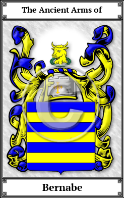 Bernabe Family Crest Download (JPG) Book Plated - 600 DPI