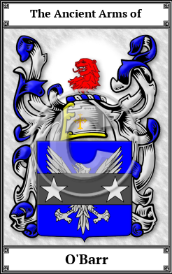 O'Barr Family Crest Download (JPG)  Book Plated - 150 DPI