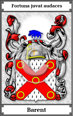 Barent Family Crest Download (JPG)  Book Plated - 150 DPI