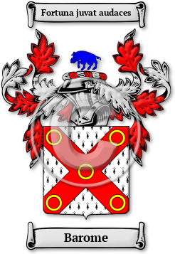 Barome Family Crest Download (jpg) Legacy Series - 150 DPI