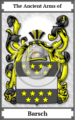 Barsch Family Crest Download (JPG)  Book Plated - 150 DPI