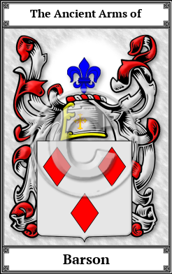 Barson Family Crest Download (JPG)  Book Plated - 150 DPI