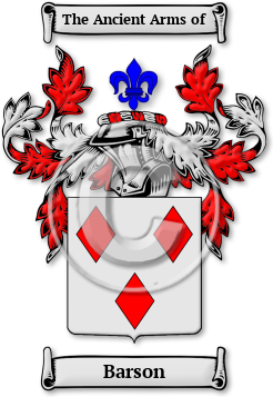Barson Family Crest Download (jpg) Legacy Series - 150 DPI