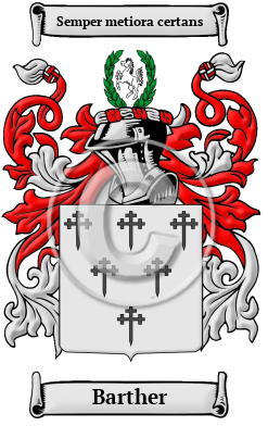 Barther Family Crest/Coat of Arms