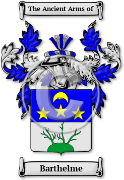 Barthelme Family Crest Download (jpg) Legacy Series - 150 DPI