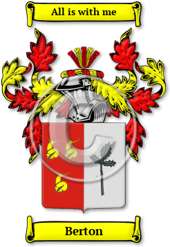 Berton Family Crest Download (JPG) Legacy Series - 600 DPI