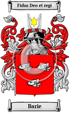 Barie Family Crest/Coat of Arms