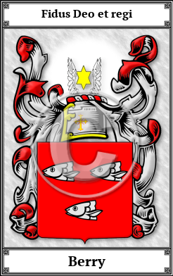 Berry Family Crest Download (JPG)  Book Plated - 150 DPI