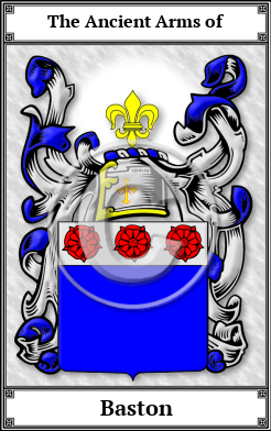 Baston Family Crest Download (JPG)  Book Plated - 150 DPI
