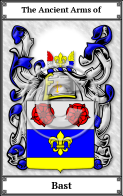 Bast Family Crest Download (JPG)  Book Plated - 150 DPI