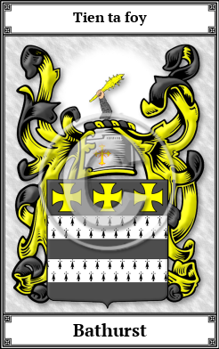 Bathurst Family Crest Download (JPG)  Book Plated - 150 DPI