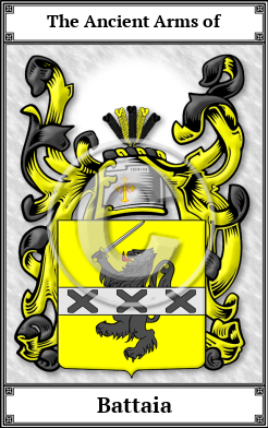 Battaia Family Crest Download (JPG) Book Plated - 600 DPI