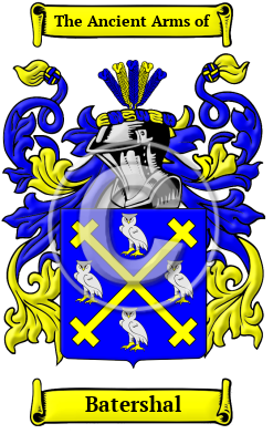 Batershal Family Crest/Coat of Arms