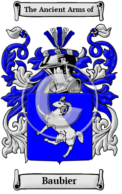 Baubier Family Crest/Coat of Arms