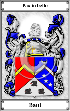 Baul Family Crest Download (JPG)  Book Plated - 150 DPI