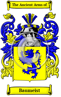 Baumeist Family Crest/Coat of Arms