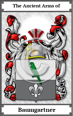 Baumgartner Family Crest Download (JPG)  Book Plated - 150 DPI