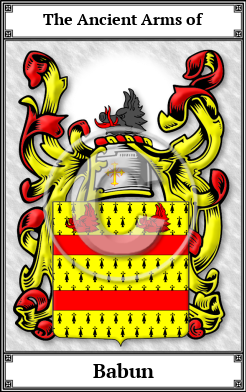 Babun Family Crest Download (JPG)  Book Plated - 150 DPI