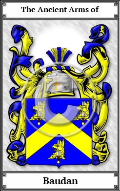 Baudan Family Crest Download (JPG)  Book Plated - 150 DPI