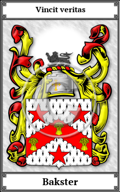 Bakster Family Crest Download (JPG) Book Plated - 600 DPI