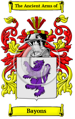 Bayons Family Crest/Coat of Arms