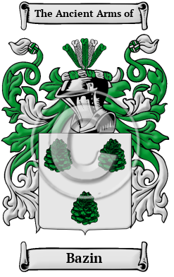 Bazin Family Crest/Coat of Arms