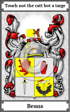 Beans Family Crest Download (JPG)  Book Plated - 150 DPI