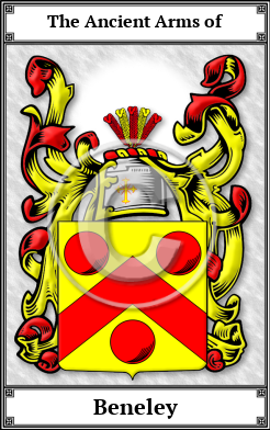 Beneley Family Crest Download (JPG) Book Plated - 600 DPI