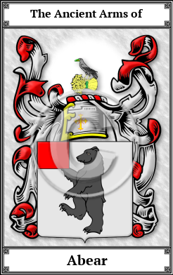 Abear Family Crest Download (JPG)  Book Plated - 150 DPI