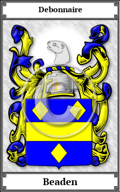 Beaden Family Crest Download (JPG) Book Plated - 600 DPI