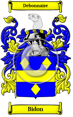 Bidon Family Crest/Coat of Arms