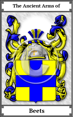Beets Family Crest Download (JPG)  Book Plated - 150 DPI