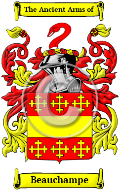 Beauchampe Family Crest/Coat of Arms