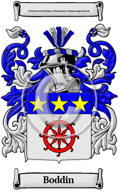 Boddin Family Crest/Coat of Arms