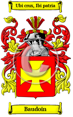 Baudoin Family Crest/Coat of Arms