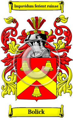 Bolick Family Crest/Coat of Arms