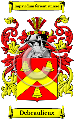 Debeaulieux Family Crest/Coat of Arms