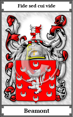 Beamont Family Crest Download (JPG)  Book Plated - 150 DPI