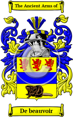 De beauvoir Family Crest/Coat of Arms