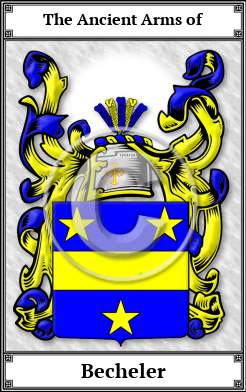 Becheler Family Crest Download (JPG)  Book Plated - 150 DPI